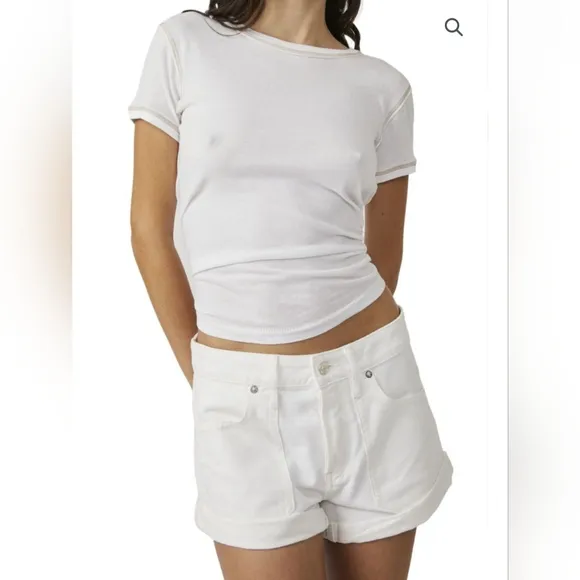 We The Free People Beginners Luck Short in Optic White