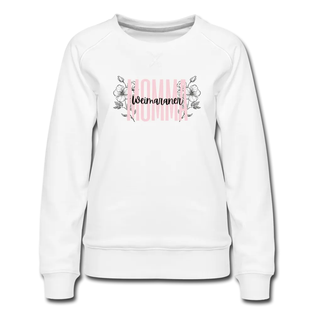 Weimaraner Momma Floral Women’s Premium Sweatshirt