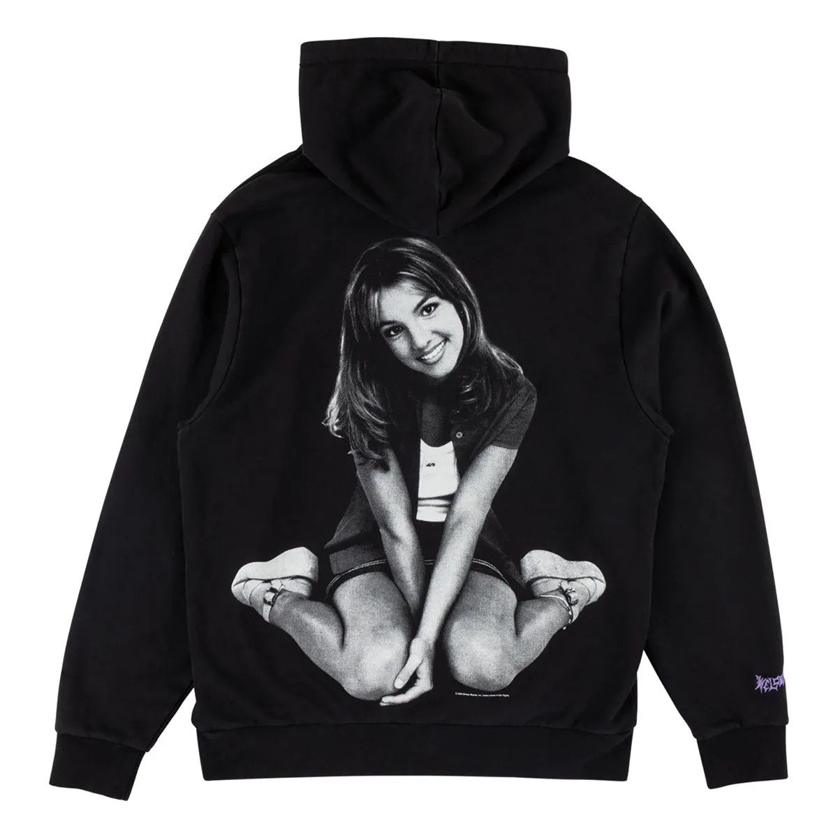 Welcome - Britney Spears Flower Pigment-Dyed Hoodie Black