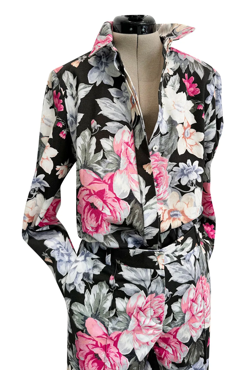 Well Documented Resort 2012 Celine by Phoebe Philo Floral Top or Jacket & Cropped Pant Suit