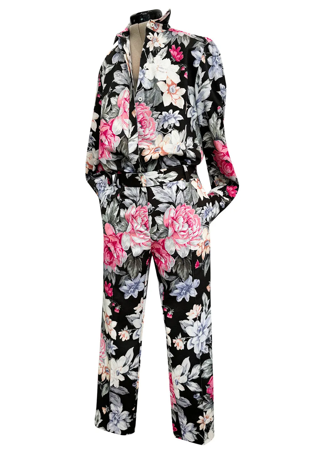 Well Documented Resort 2012 Celine by Phoebe Philo Floral Top or Jacket & Cropped Pant Suit