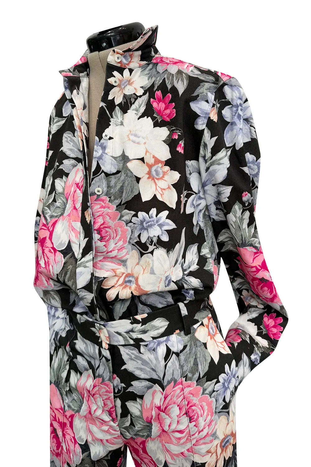 Well Documented Resort 2012 Celine by Phoebe Philo Floral Top or Jacket & Cropped Pant Suit