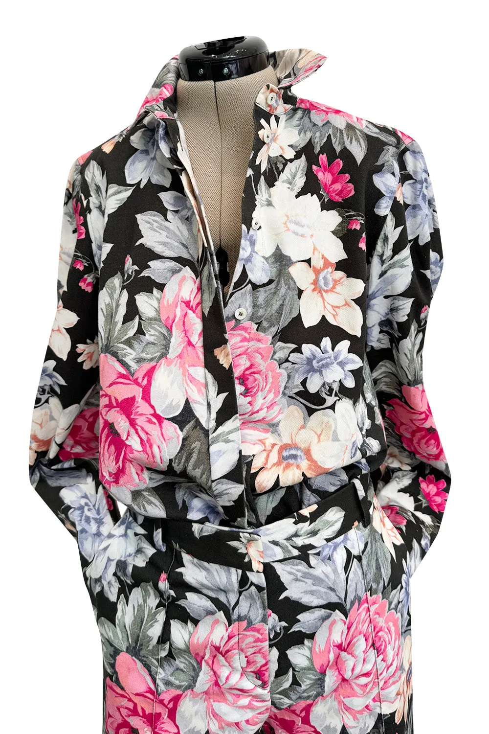 Well Documented Resort 2012 Celine by Phoebe Philo Floral Top or Jacket & Cropped Pant Suit