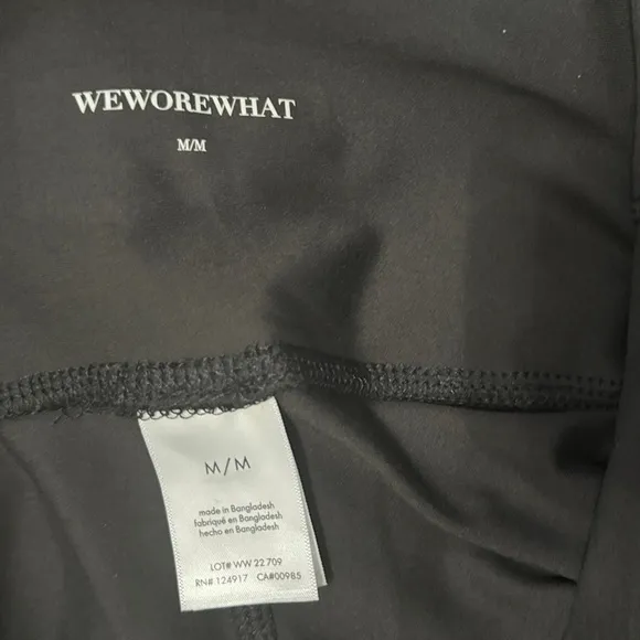 WeWoreWhat black nylon bike shorts size medium