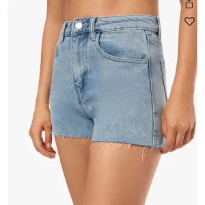 Weworewhat X REVOLVE Denim Highrise shorts super light size 27 NWT