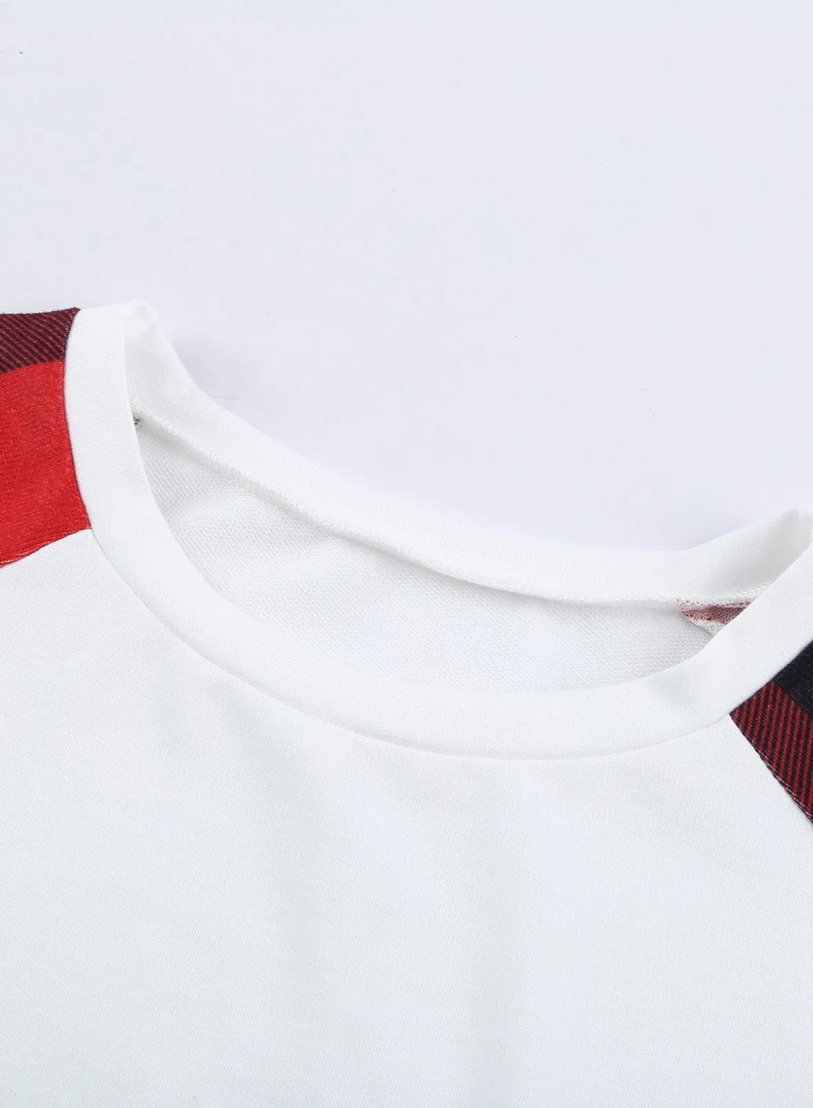 White Buffalo Plaid Long Sleeve Sweatshirt