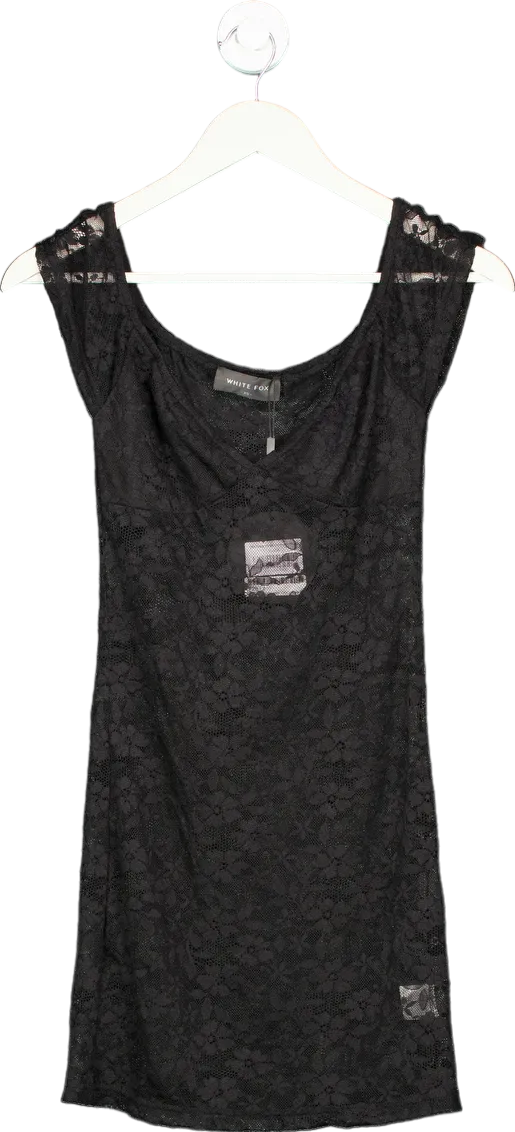 White Fox Black Destined To Be Lace Mini Dress UK XS
