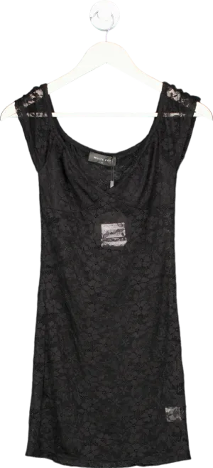 White Fox Black Destined To Be Lace Mini Dress UK XS