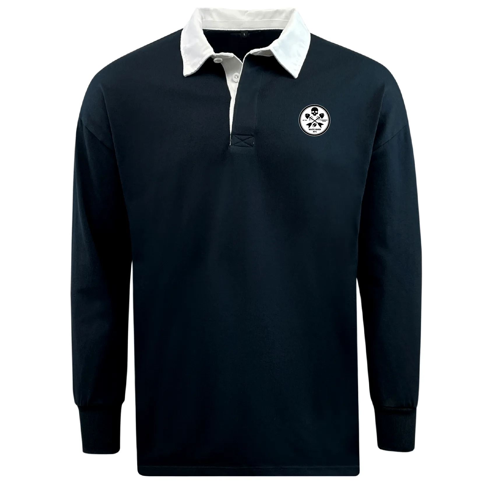 White River RFC Classic Long Sleeve Solid Rugby Jersey