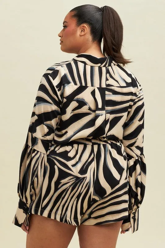 Wild for Style Zebra Print Romper