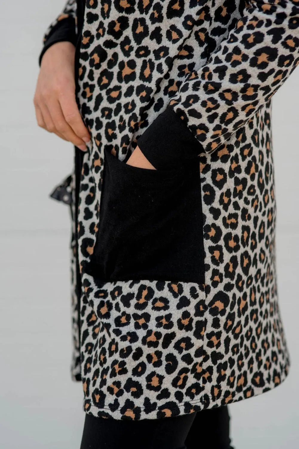 Wild For You Black Printed Cardigan