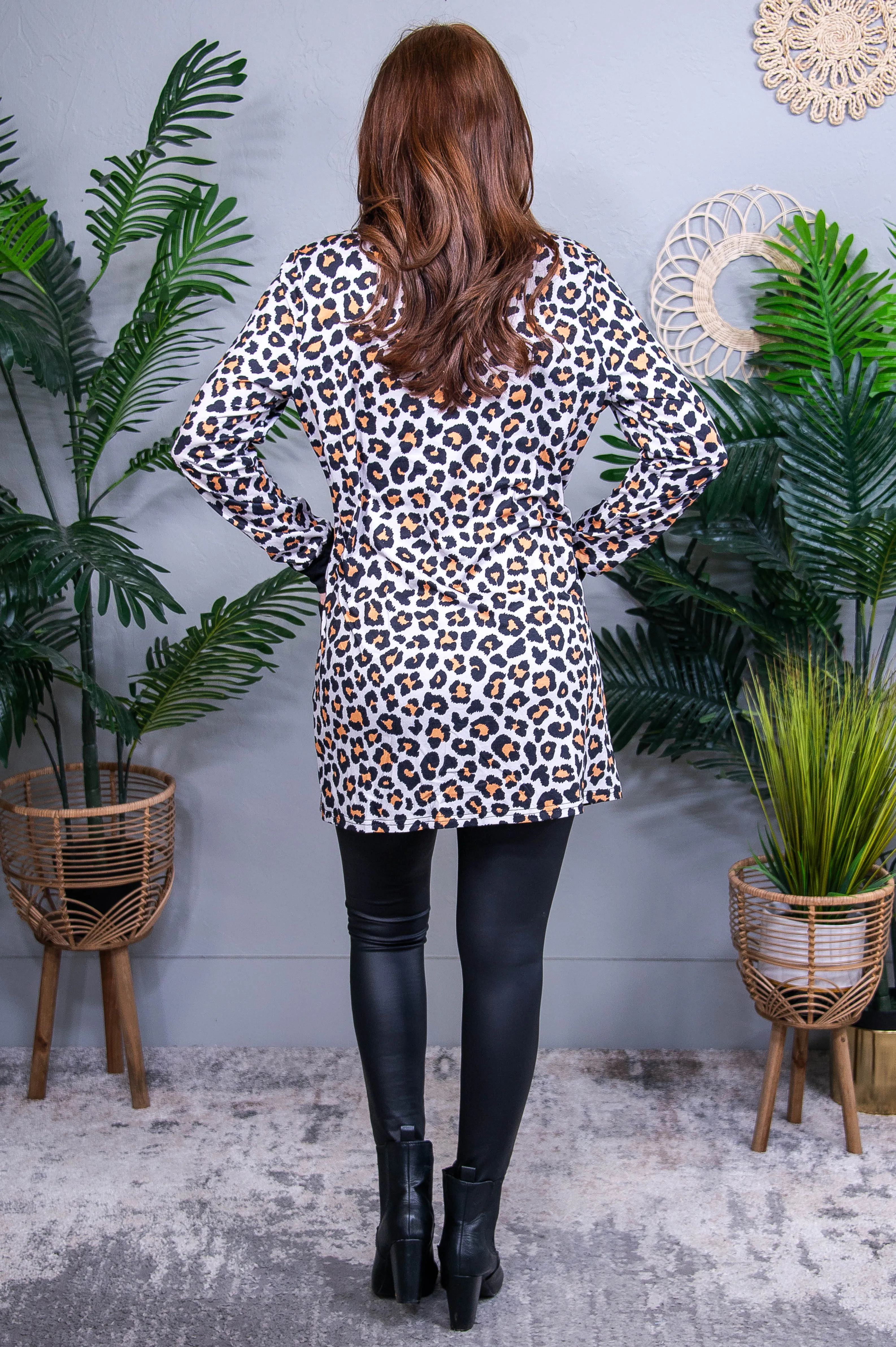 Wild For You Black Printed Cardigan