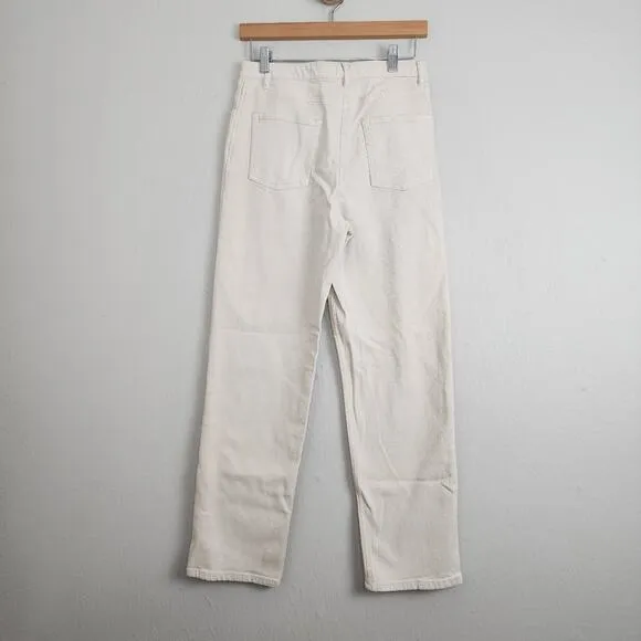 Wilfred Free by Aritzia The Melina Cream High Waisted Straight Leg Pant Jean