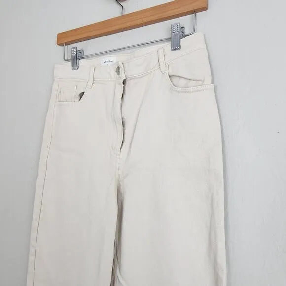 Wilfred Free by Aritzia The Melina Cream High Waisted Straight Leg Pant Jean