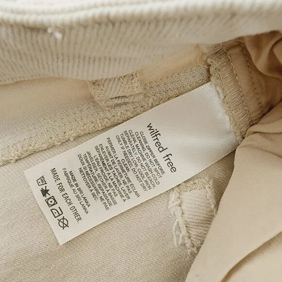 Wilfred Free by Aritzia The Melina Cream High Waisted Straight Leg Pant Jean