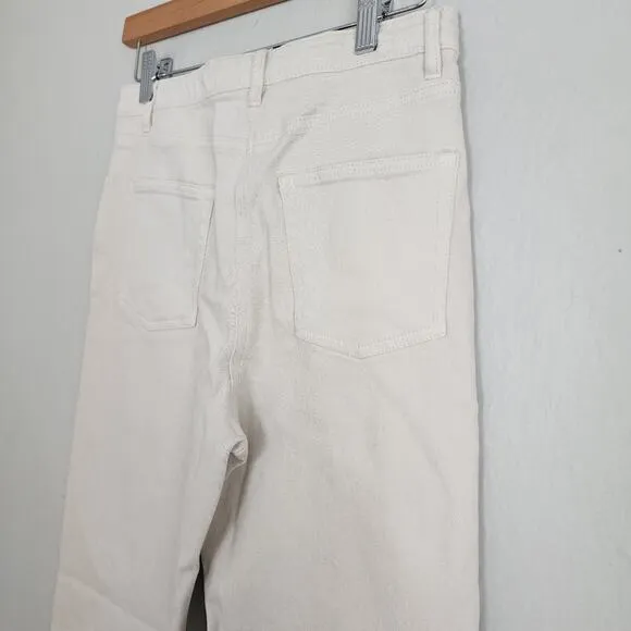 Wilfred Free by Aritzia The Melina Cream High Waisted Straight Leg Pant Jean