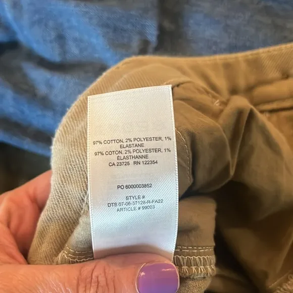 Wilfred Free Olive Green Modern High Rise Cargo Pants, size 8