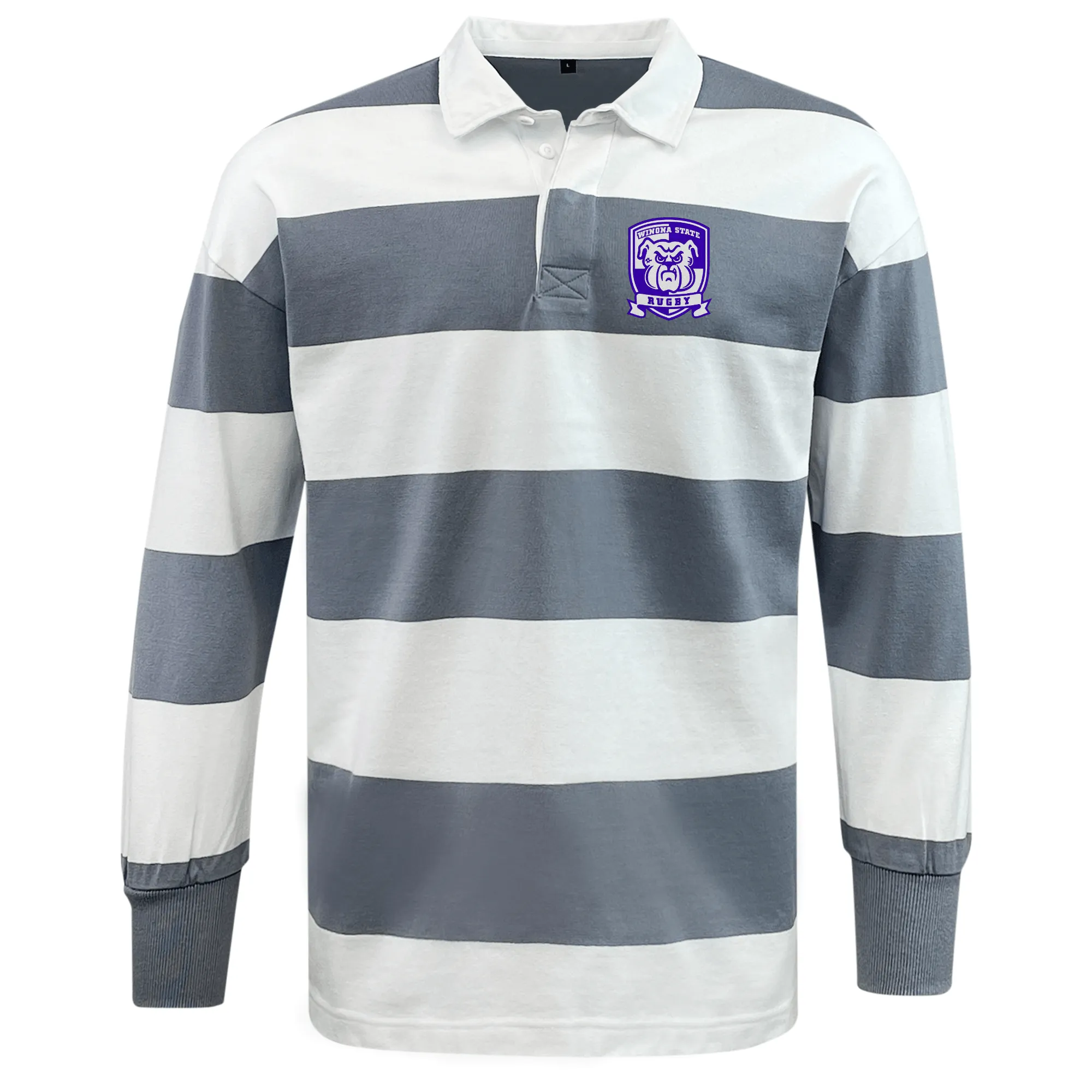 Winona State University Classic Long Sleeve Hooped Rugby Jersey