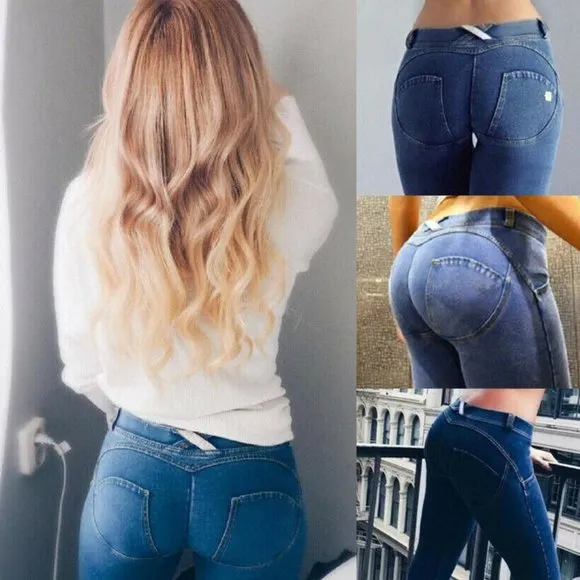 Women Denim Jean Leggings Pants Trousers