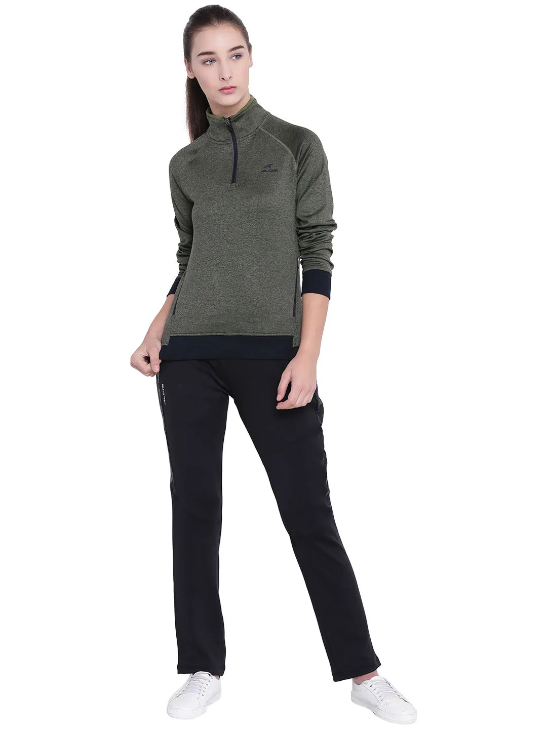 Women Solid Black Sweatshirts