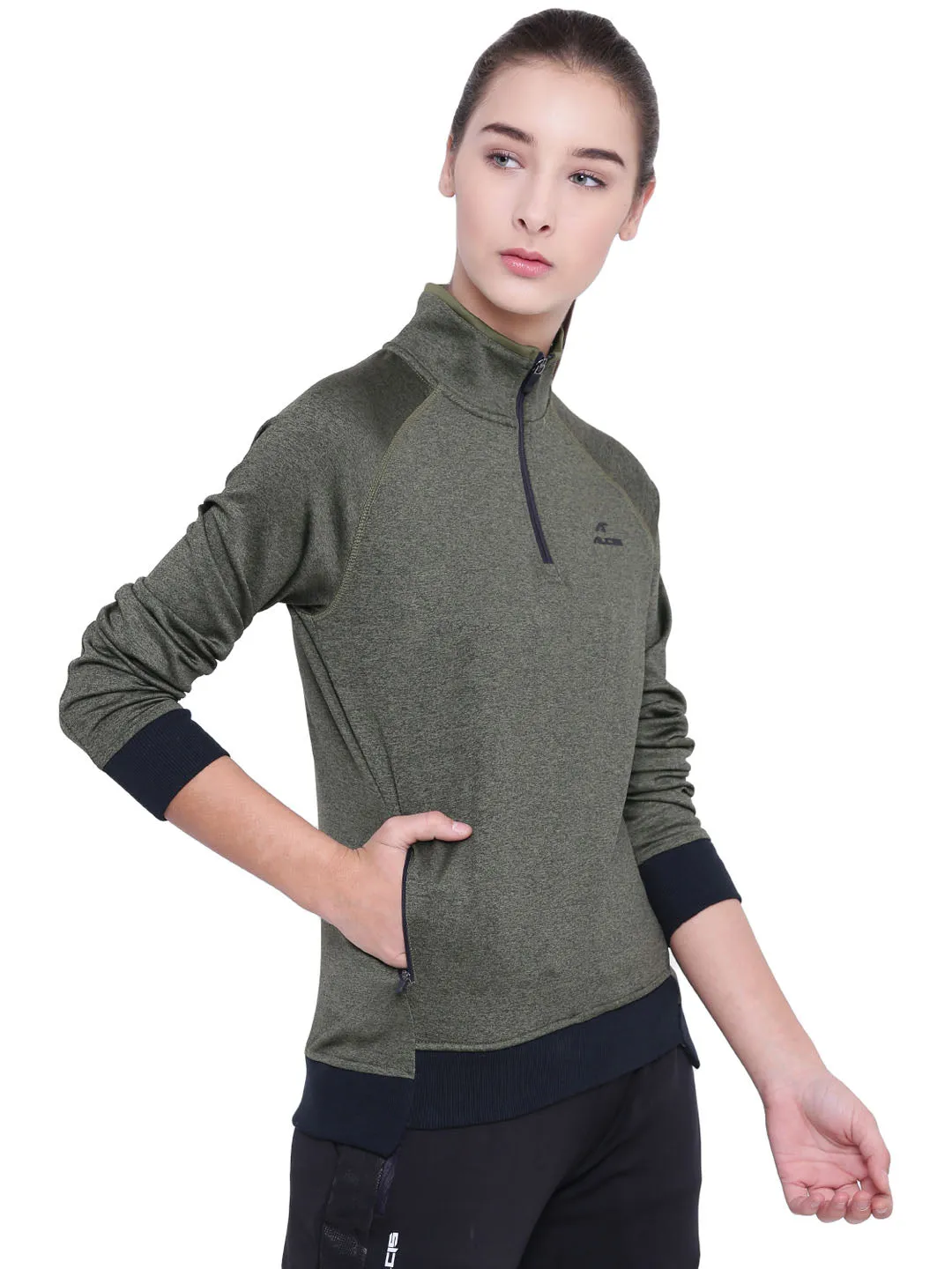 Women Solid Black Sweatshirts