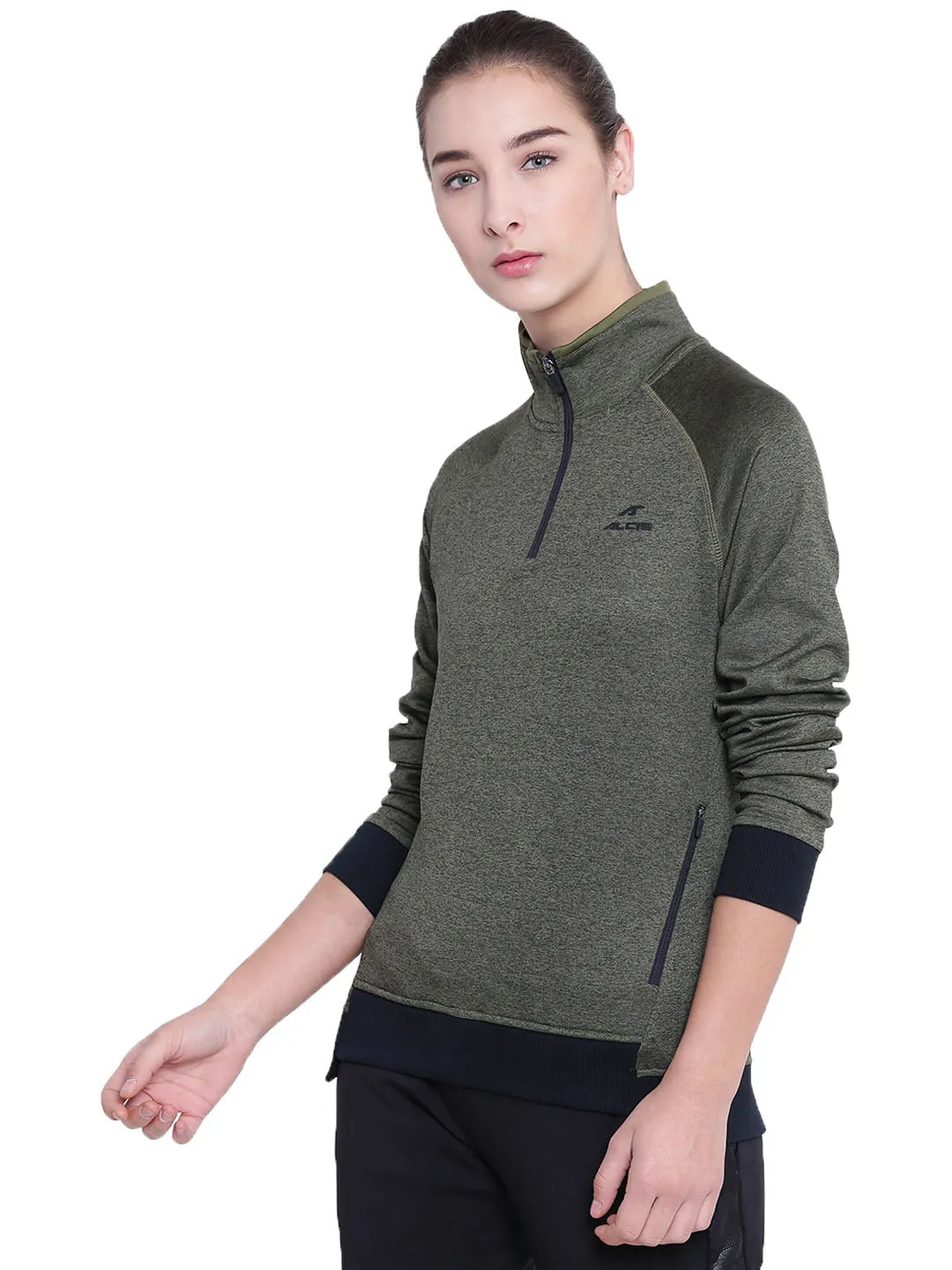 Women Solid Black Sweatshirts