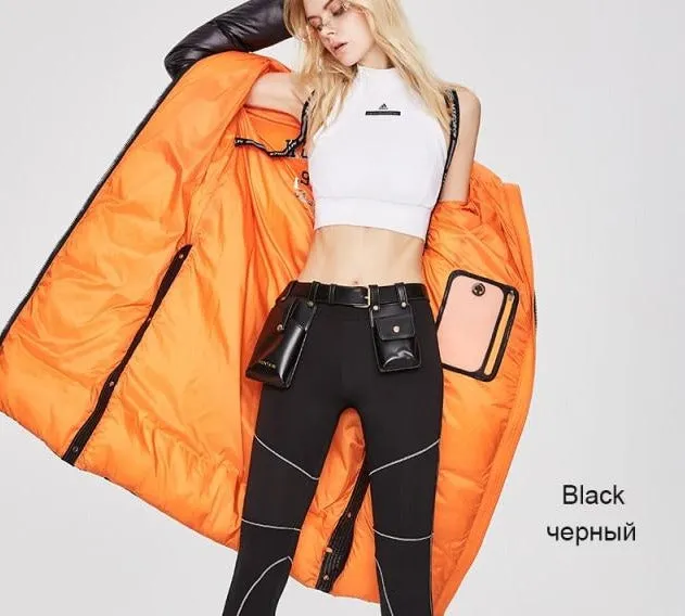 women's down jacket Thicken length