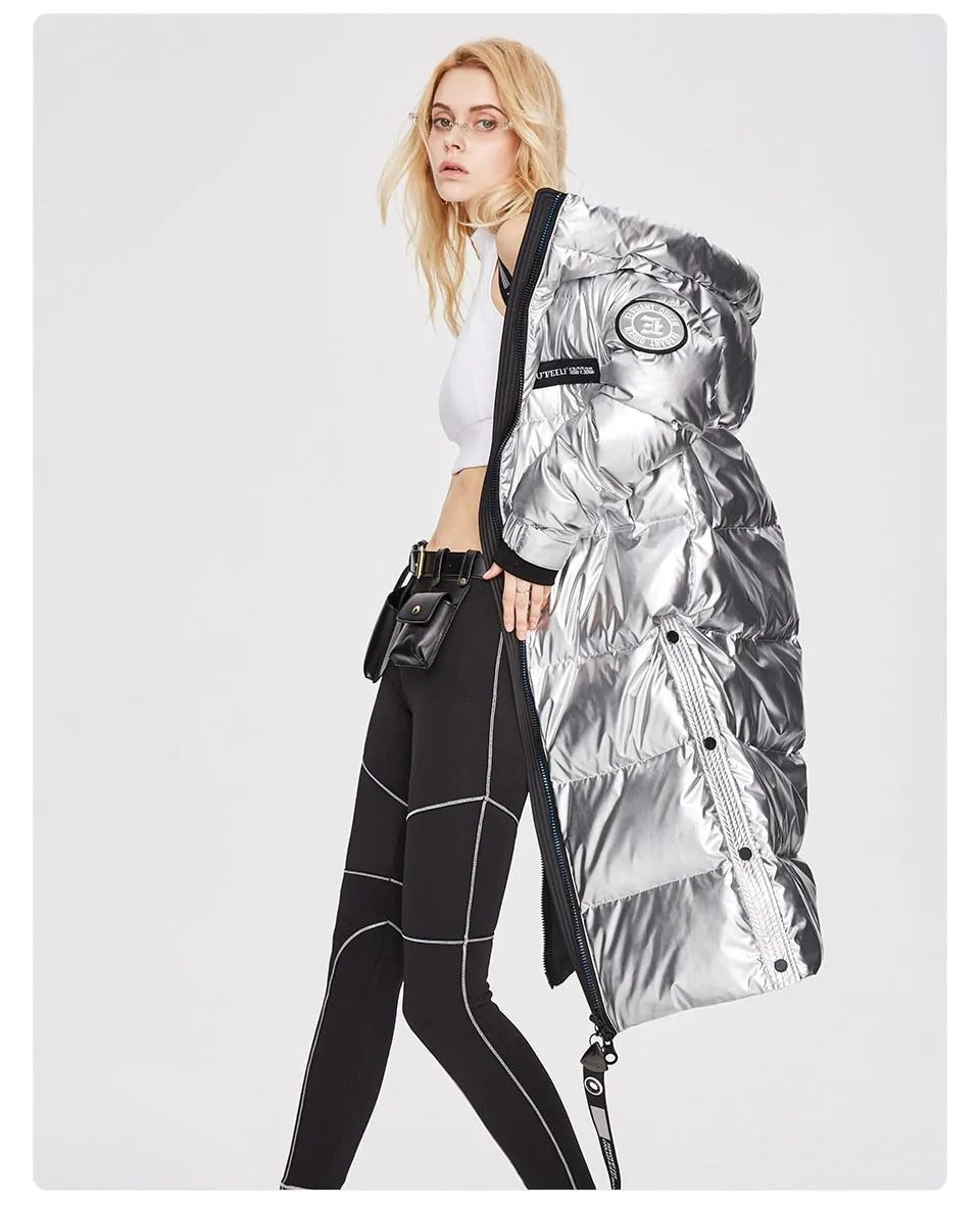 women's down jacket Thicken length