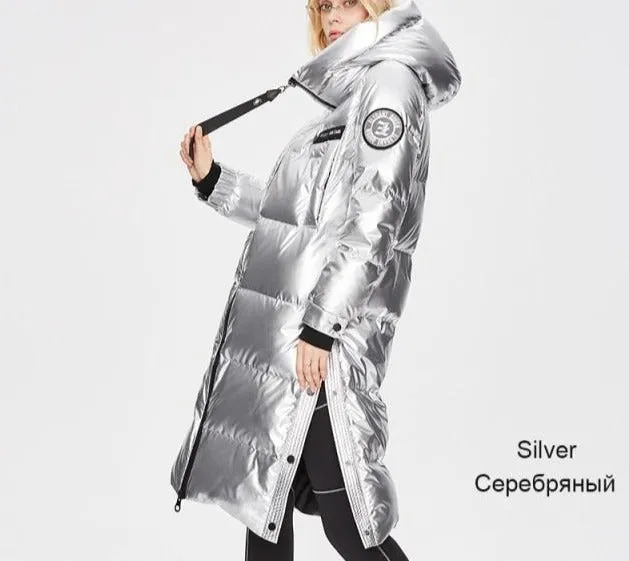 women's down jacket Thicken length