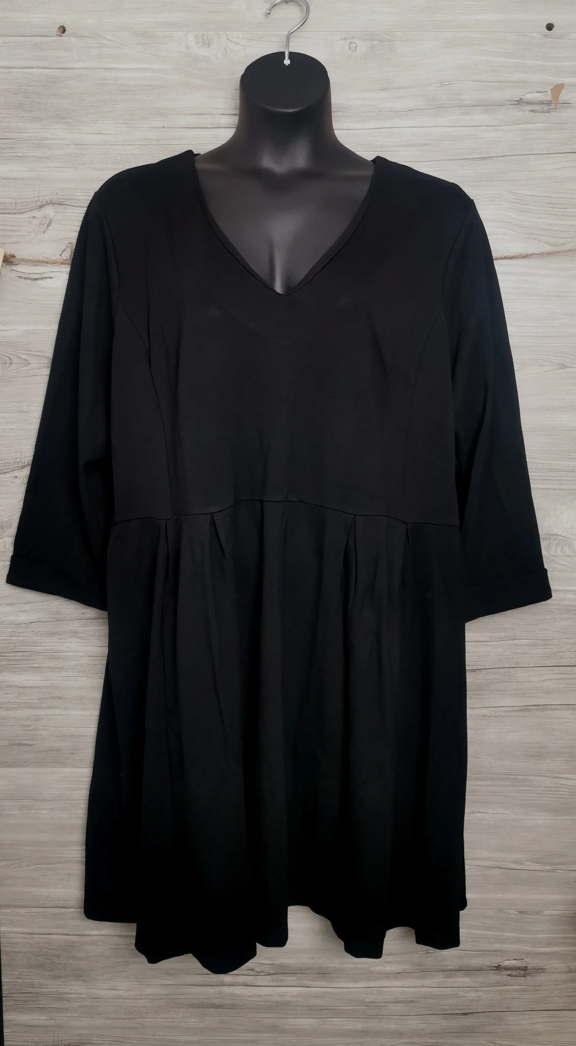 WOMENS PLUS SIZE 3X (22/24) - SPENCER & SHAW, Thick Black Dress, Stretchy NWT B52