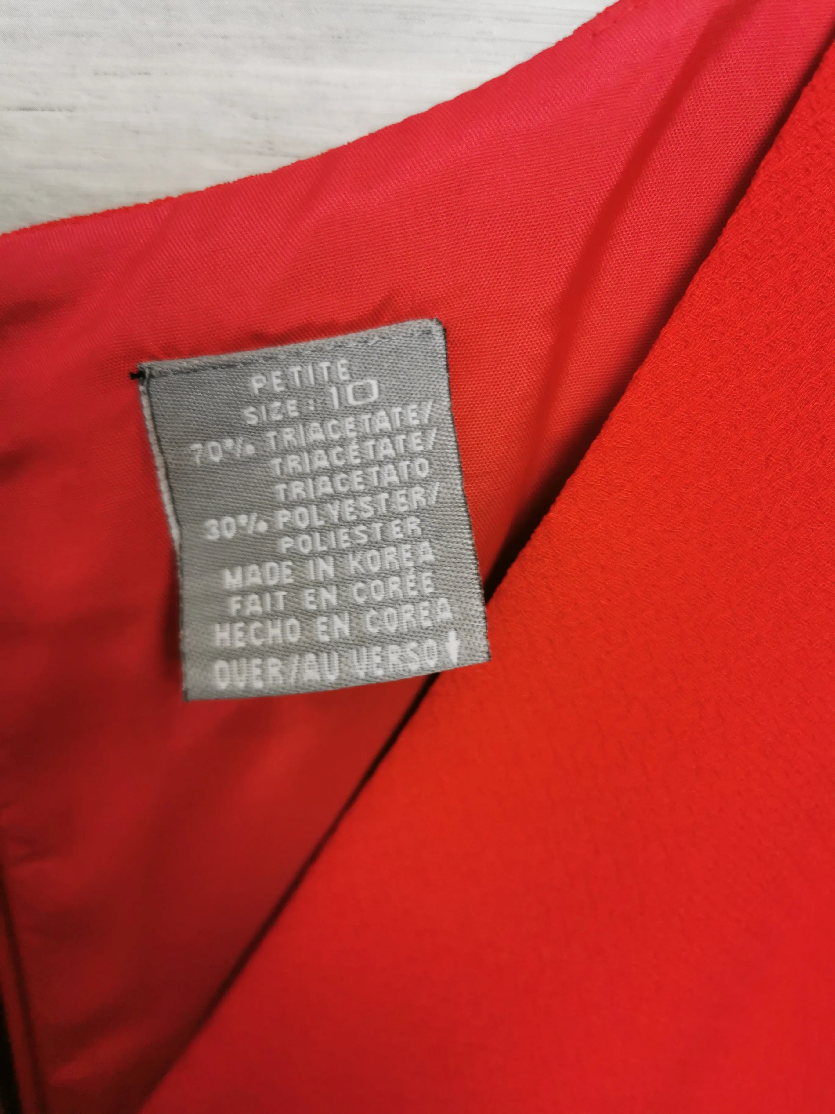 WOMENS SIZE 10 PETITE - LIZ CLAIBORNE, Fitted Red Dress EUC B53
