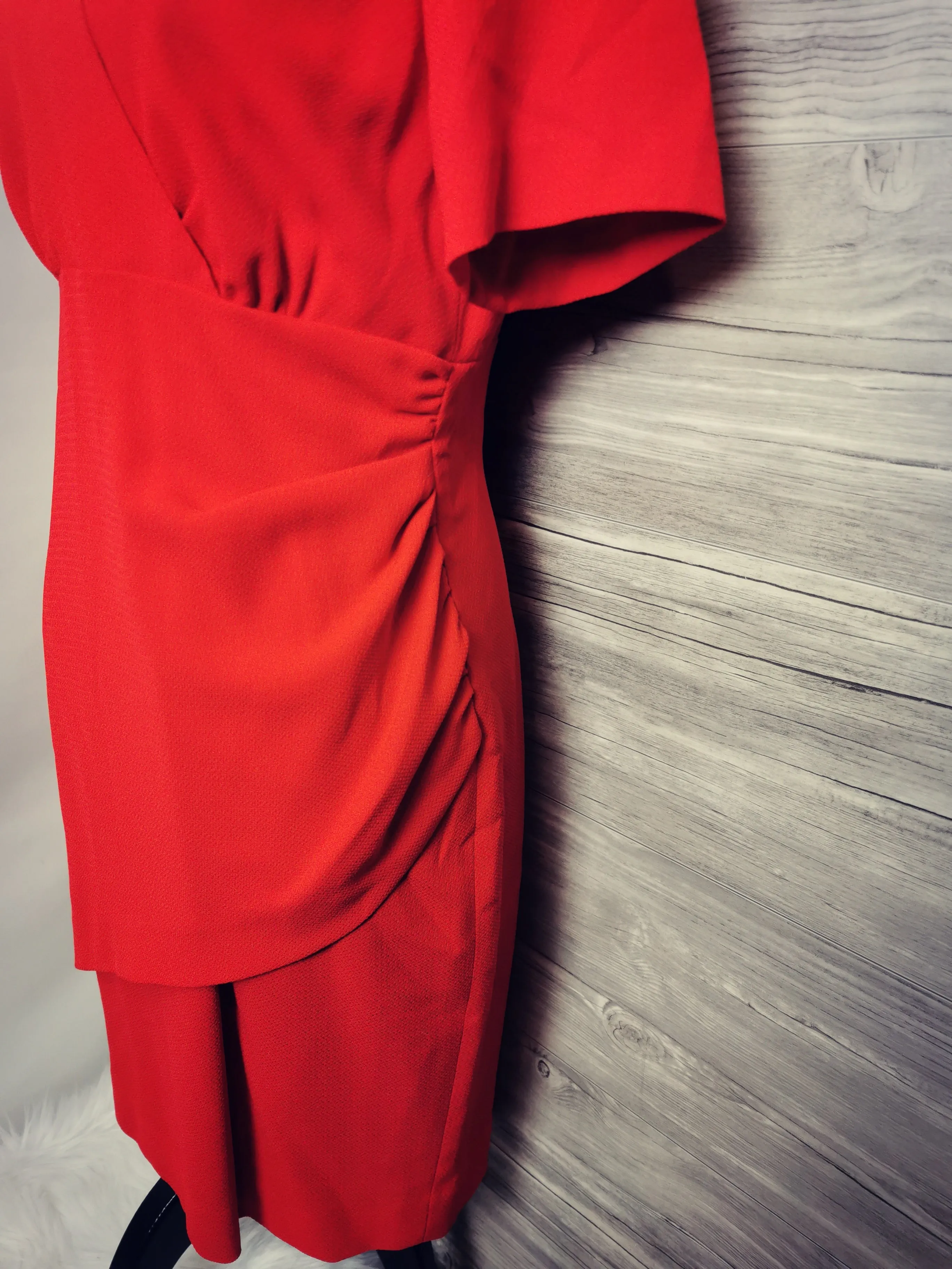 WOMENS SIZE 10 PETITE - LIZ CLAIBORNE, Fitted Red Dress EUC B53