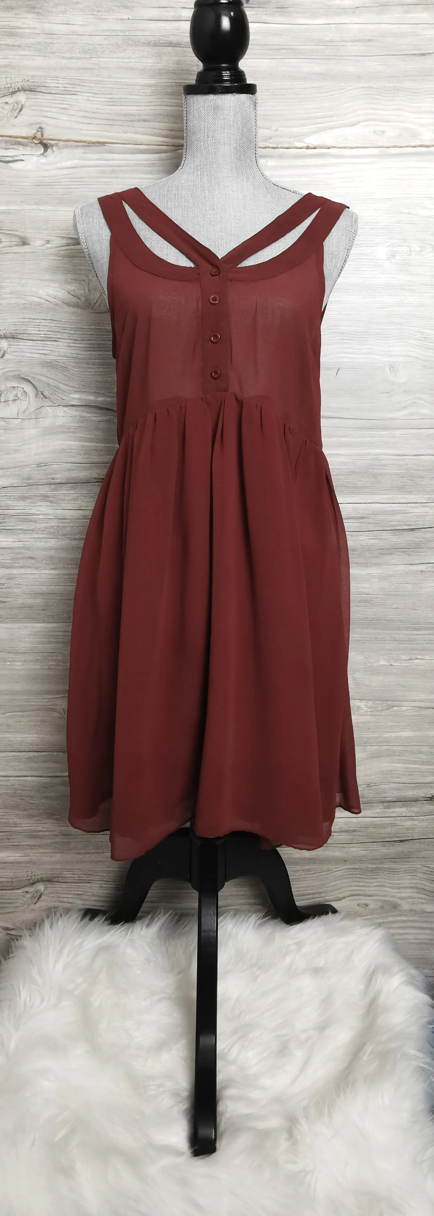WOMENS SIZE 8 - LITTLE ONE, Fitted Bodice, Chiffon Dress VGUC B54