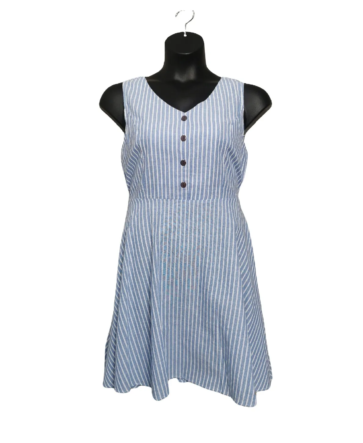 WOMENS SIZE XL - PAPILLON, Blue & White Apron Dress NWT B53
