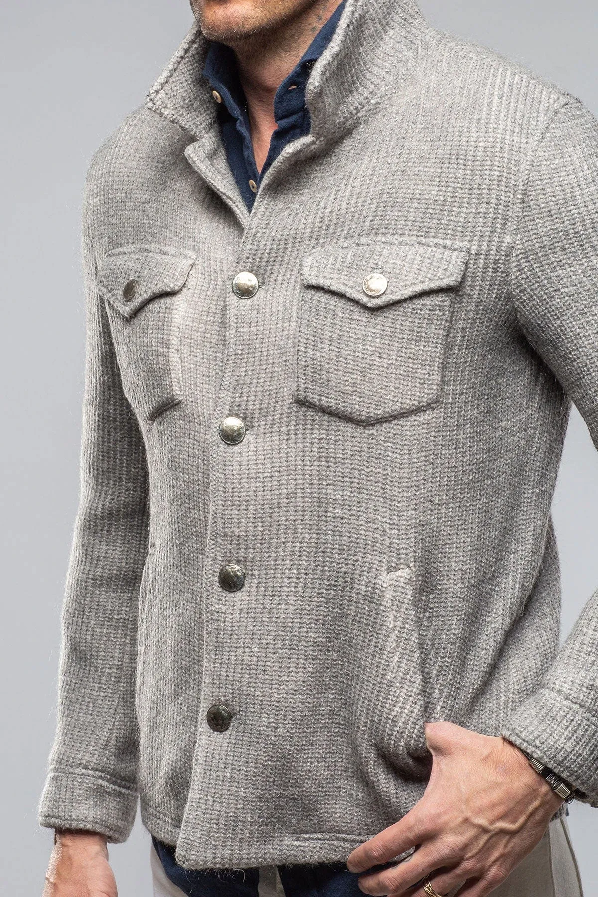 Wrangell Knit Jacket In Light Stone