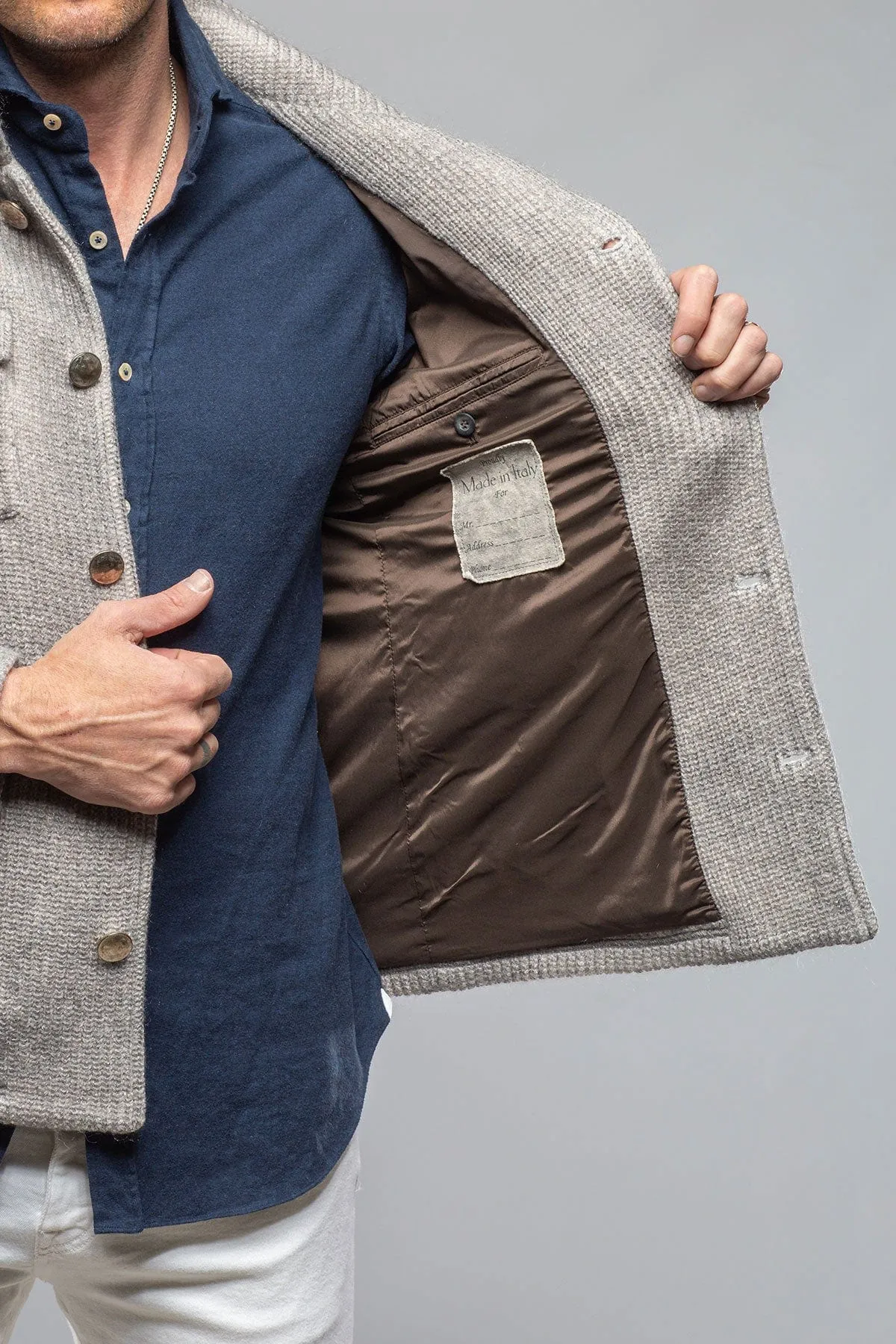 Wrangell Knit Jacket In Light Stone