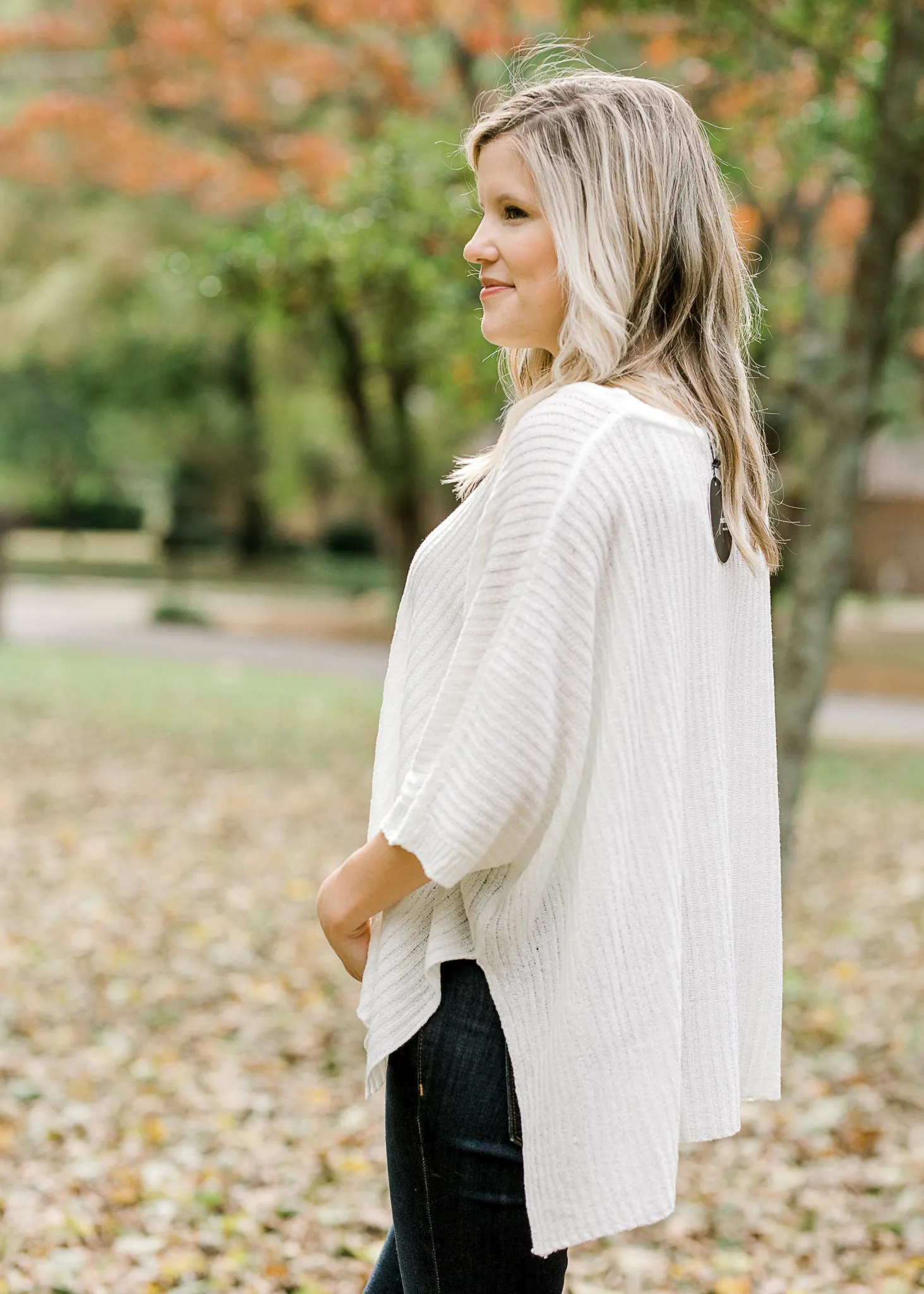 X Ivory Dolman Sleeve Sweater
