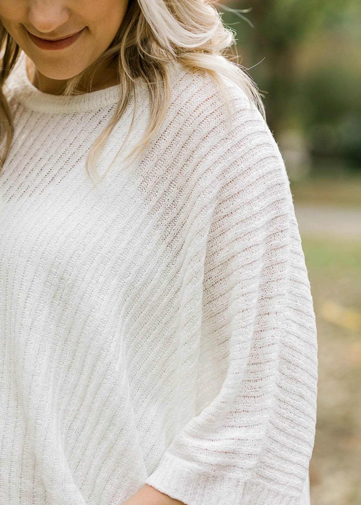 X Ivory Dolman Sleeve Sweater