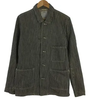 [XL] Visvim Fluxus Denim Hickory Stripe Work Smock Indigo
