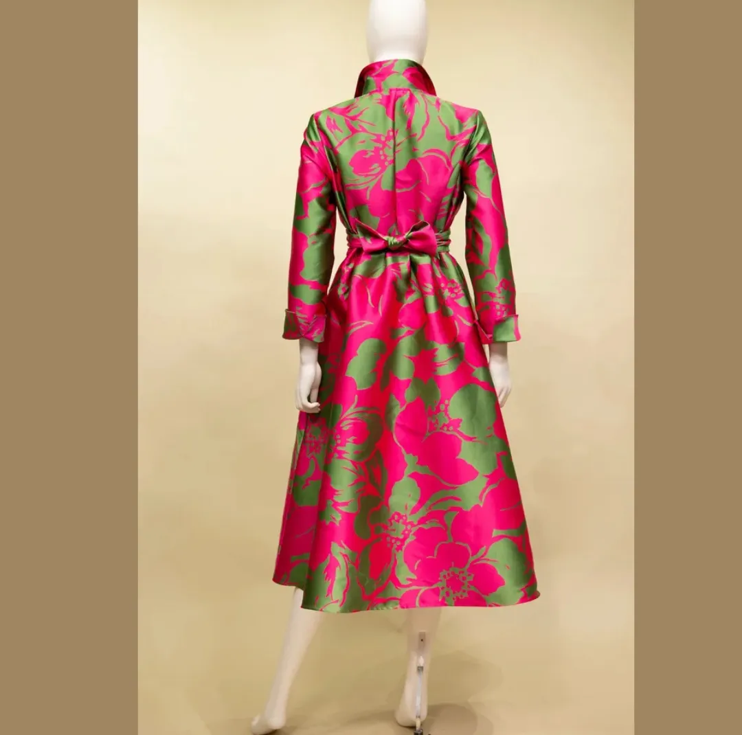 Yarn Dyed Brocade Dress Coat