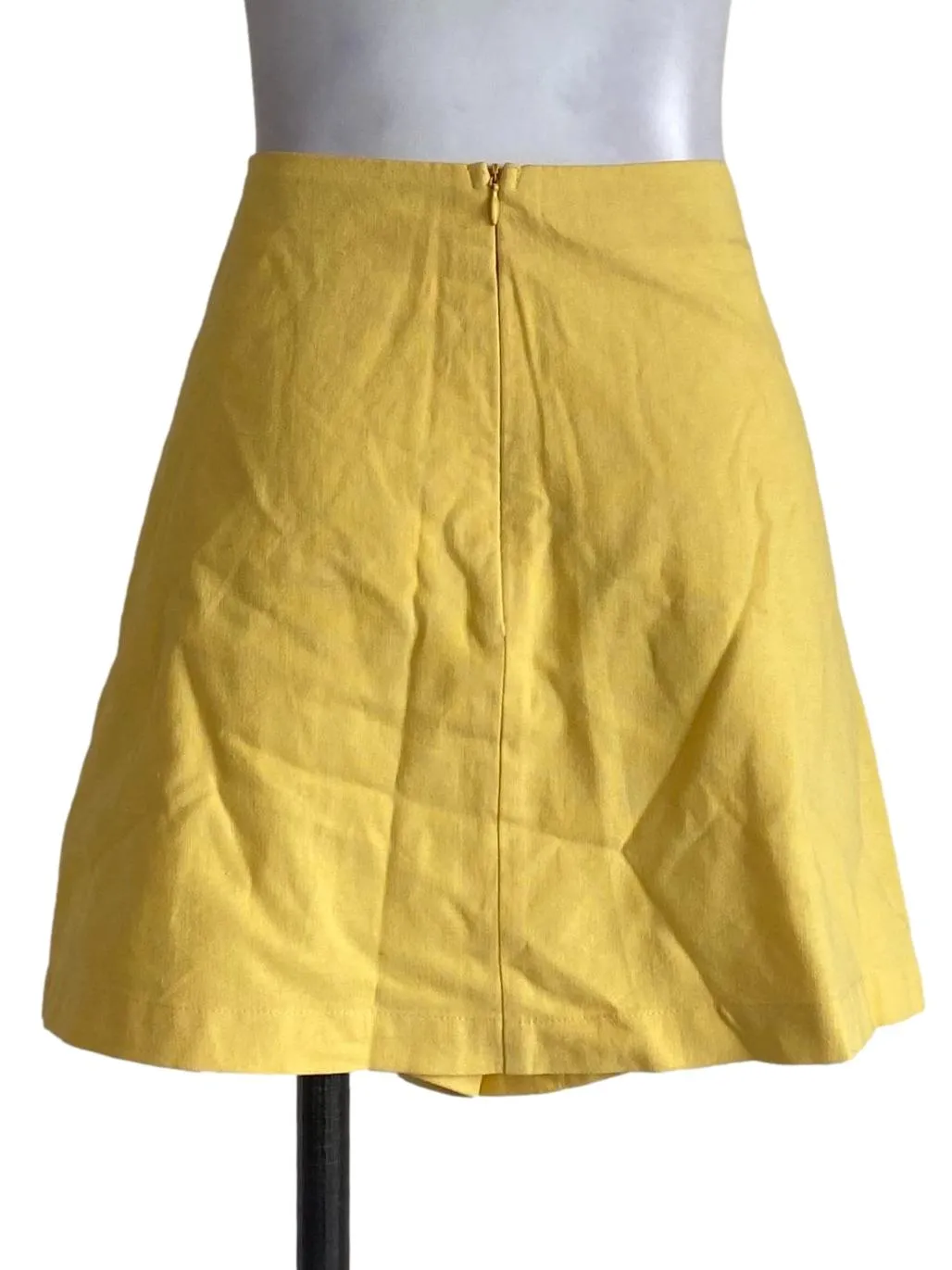 Yellow Buttoned Skort