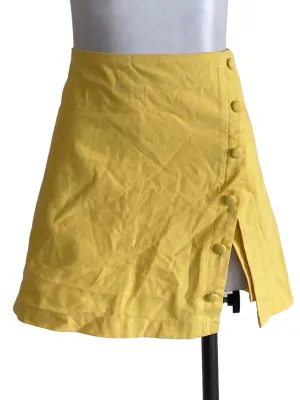 Yellow Buttoned Skort