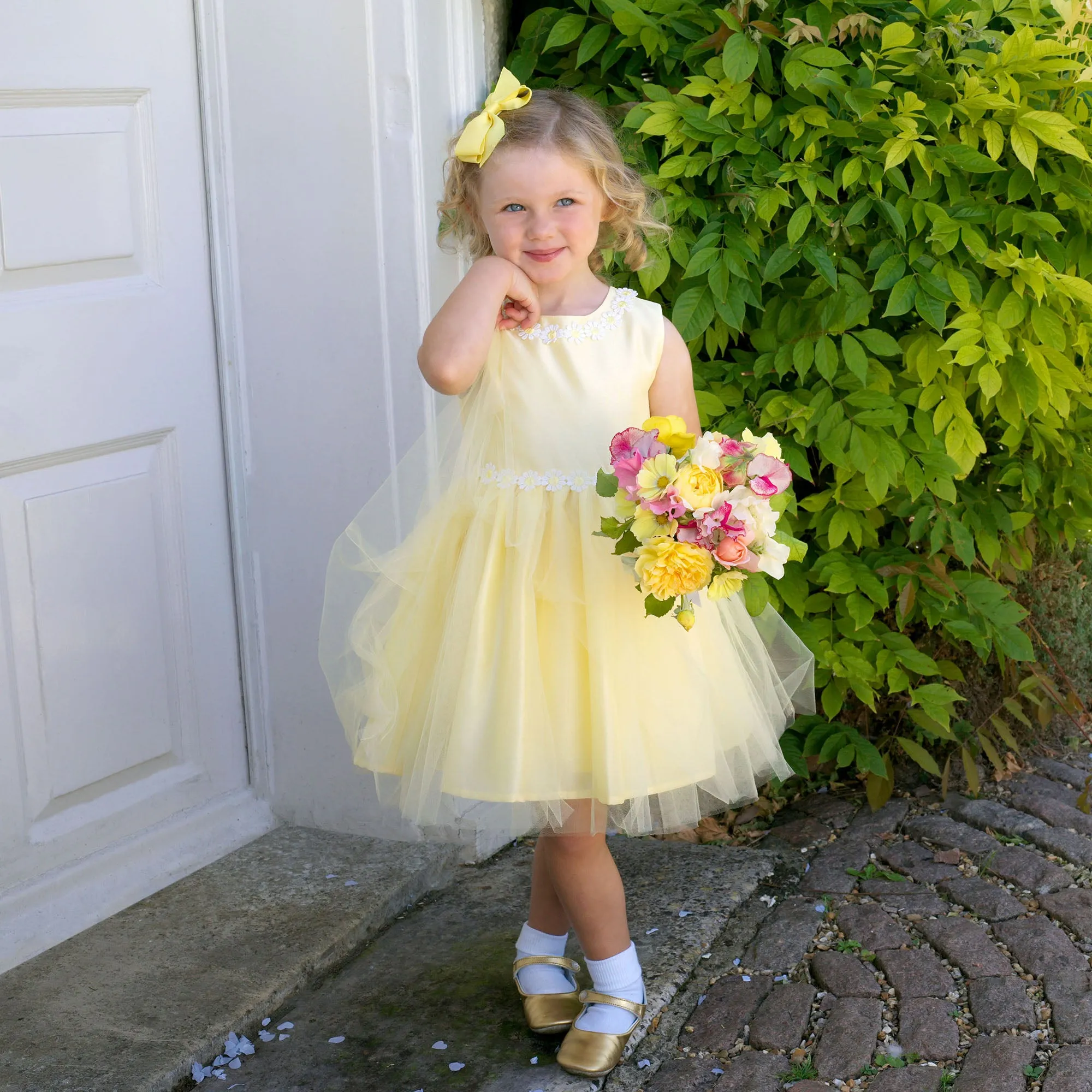 Yellow Daisy Tulle Dress