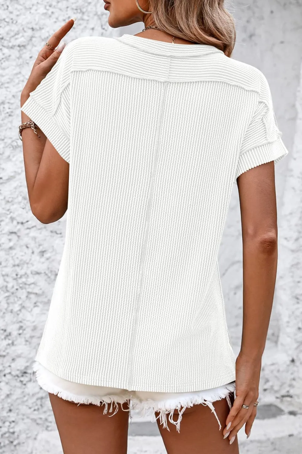 Zadie Striped Round Neck Short Sleeve T-Shirt