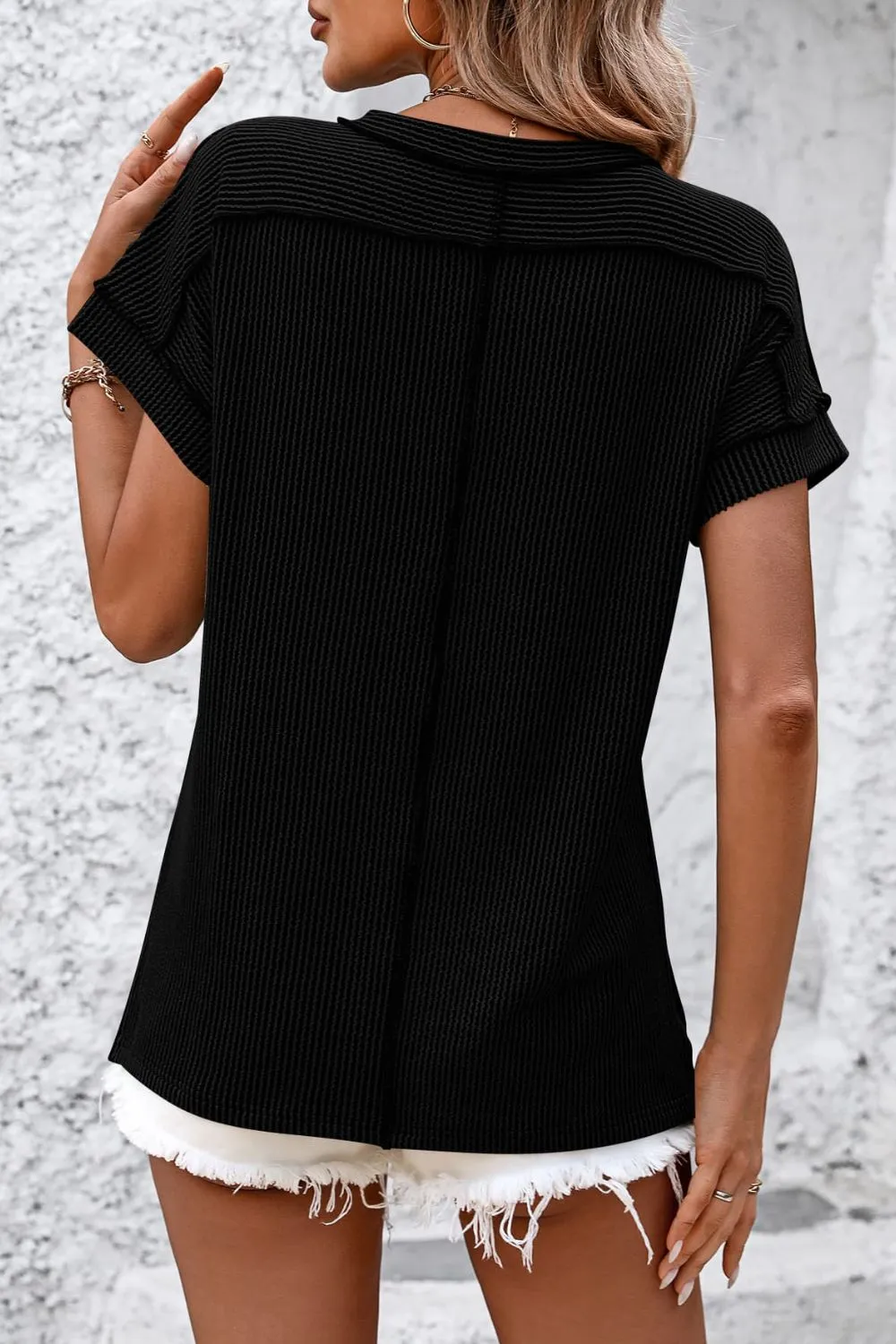Zadie Striped Round Neck Short Sleeve T-Shirt