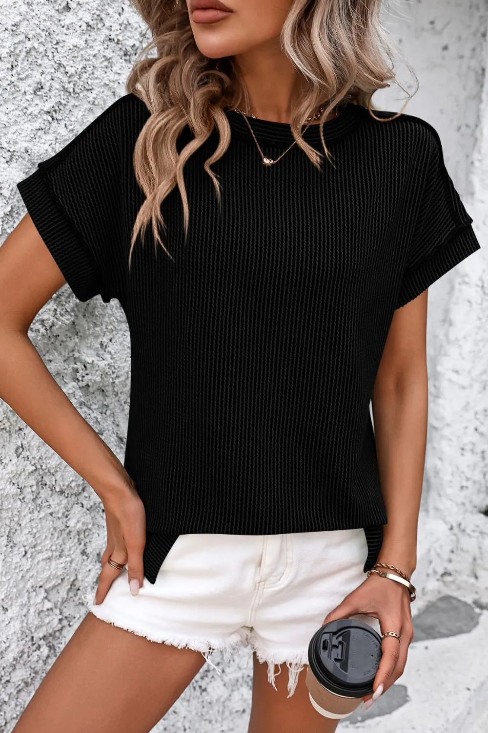 Zadie Striped Round Neck Short Sleeve T-Shirt