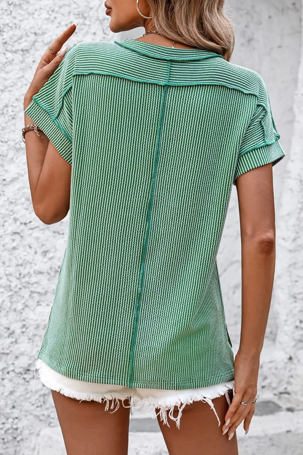 Zadie Striped Round Neck Short Sleeve T-Shirt