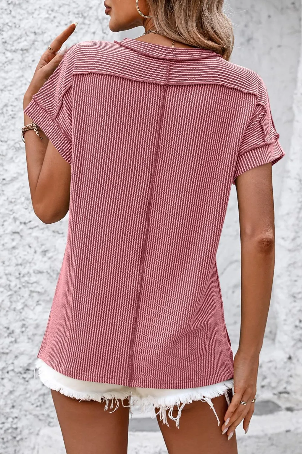 Zadie Striped Round Neck Short Sleeve T-Shirt
