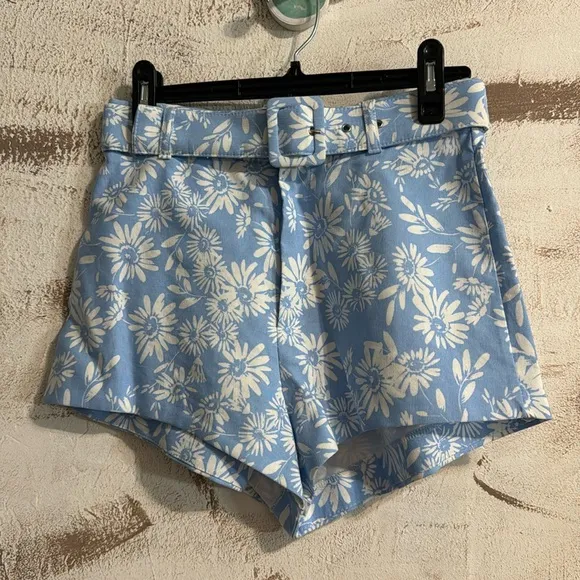 Zara Floral Belted Hotpants
