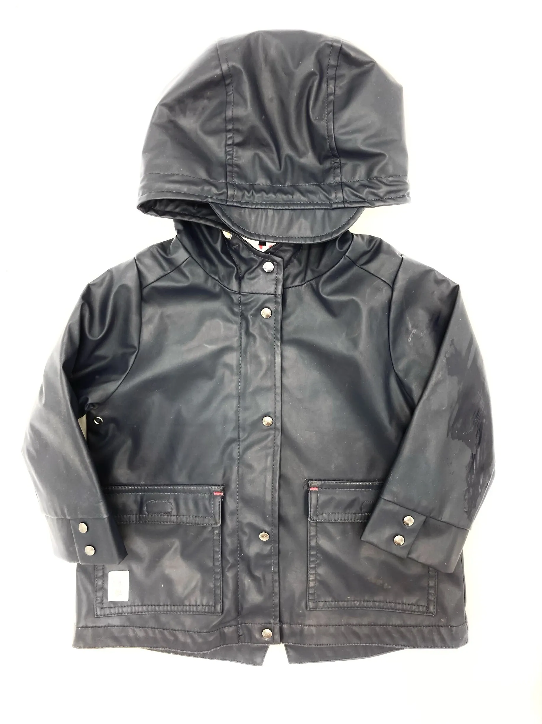 Zara lined navy rain jacket - 2/3